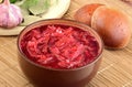 Red borscht soup Royalty Free Stock Photo