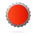 Red bottle cap blank isolated Royalty Free Stock Photo