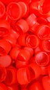 Red Bottle caps closeup Royalty Free Stock Photo