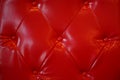 Red bottoned on leather pattern Royalty Free Stock Photo