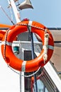 Red bouy on a boat Royalty Free Stock Photo