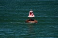 Red bouy in Sandy Neck Lighthouse atlantic ocean cape cod barnstable Royalty Free Stock Photo