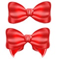 Red bow. Bows on a white background Royalty Free Stock Photo