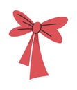 Red bow girlish aesthetic sticker Royalty Free Stock Photo