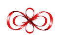 Red bow isolated on white background Royalty Free Stock Photo
