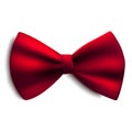 Red bow isolated on white