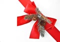 Red bow and ribbon decoration