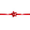 Red bow and ribbon isolated on white background - Vector