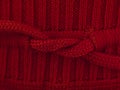 Red bow sweater macro Royalty Free Stock Photo