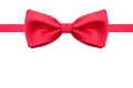 Red bow tie isolated on white background. Royalty Free Stock Photo