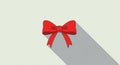 A red bow with two loops Royalty Free Stock Photo