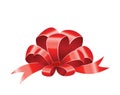 Red bow vector Royalty Free Stock Photo