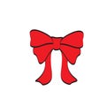 Red bow, vector decoration