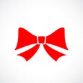Red bow vector icon Royalty Free Stock Photo