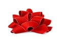 Red bow on white background Royalty Free Stock Photo