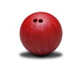 Red Bowling Ball Isolated on White Background Royalty Free Stock Photo