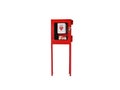 Red Box - Automated external defibrillator Cabinet with Clipping path Royalty Free Stock Photo