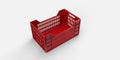 Red box isolated on a white background. 3d render Royalty Free Stock Photo