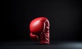 Red Boxing Glove on Black Background Royalty Free Stock Photo