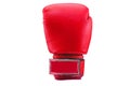 Red boxing glove. close-up is isolated on a white background. equipment for sports Royalty Free Stock Photo