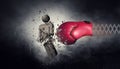 Boxing glove surprise . Mixed media Royalty Free Stock Photo