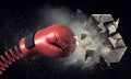 Boxing glove surprise . Mixed media Royalty Free Stock Photo