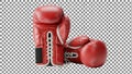 Red Boxing Gloves on Checkered Background Royalty Free Stock Photo