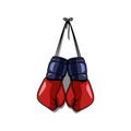 Red boxing gloves hanging vector Royalty Free Stock Photo