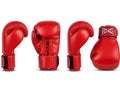 Red boxing gloves isolated on transparent background Royalty Free Stock Photo