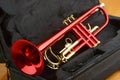 Red brass trumpet Royalty Free Stock Photo