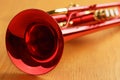 Red brass trumpet Royalty Free Stock Photo