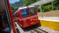 Red Brazilian Train Best Jungle, Tijuca Rio de Janeiro Royalty Free Stock Photo