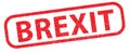 Red Brexit stamp, isolated, editable vector illustration