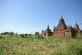 Red brick Bagan temples Royalty Free Stock Photo