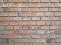 Red brick block wall show Pattern stack block rough surface texture material background Weld the joints with cement grout Royalty Free Stock Photo