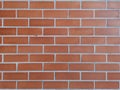 Red brick block wall show Pattern stack block rough surface texture material background Weld the joints with cement grout