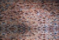 Red brick block wall show Pattern stack block rough surface texture material background Weld the joints with cement grout Royalty Free Stock Photo