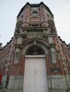 Red brick building classic old Bank of Iwate in Morioka city at sunrise. Royalty Free Stock Photo