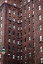 Red brick building typical of New York streets Royalty Free Stock Photo