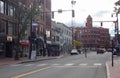 Portland Maine street scene Congress Street at Forest Avenue October 30, 2018
