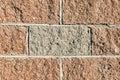 Red brick close-up, natural stone surface