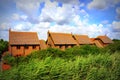 Red brick English country houses Royalty Free Stock Photo