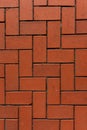 Red brick floor paving clinker brick in imperial format texture. Herringbone Brick clinker textures.