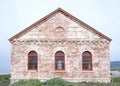 Red brick Fog house at Piedras Blancas Light Station in coastal Central California Royalty Free Stock Photo