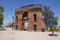 Red brick fort at Santa Lucia hill in Santiago, Chile