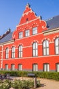 Red brick gable of the art museum in Ribe Royalty Free Stock Photo