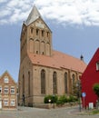 Red brick gothic Saint Marie church