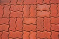 Red brick on ground