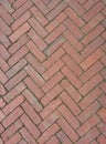 Red Brick Herringbone Background Royalty Free Stock Photo
