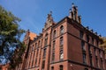 Red brick historic building of Metropolitan Seminary Metropolitalne WyÃÂ¼sze Seminarium Duchowne in Wroclaw